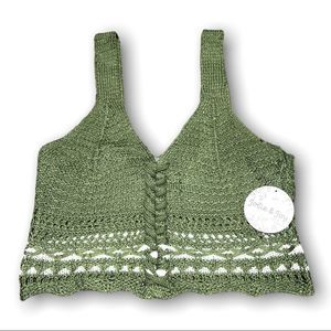 Jolie & Joy Women’s Knit Cropped Top Size Medium NWT
